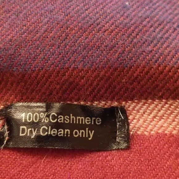 100% Cashmere Plaid Scarf